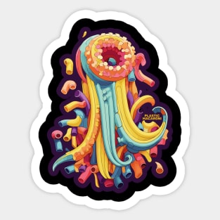 Plastic Macaroni Boho Trippy Hippy Donut Noodle Sticker